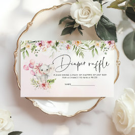 Cartão De Informações Elefante, fralda de amendoim, bilhete