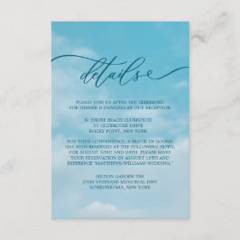 Cartão De Informações Elegância Casual Minimalista do Céu Azul Amor
