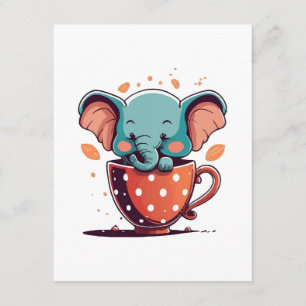 Cartão De Informações Elegância de Elefante