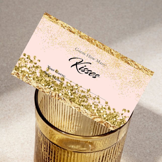 Cartão De Informações Elegância Moderna Quantos Beijos Enclosure (Criador carregado)