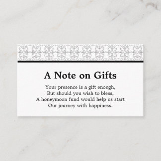 Cartão De Informações Elegant Black and White Art Deco Style