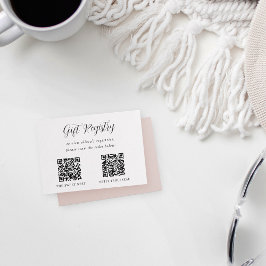 Cartão De Informações Elegant Calliographic Chá Gift Registry