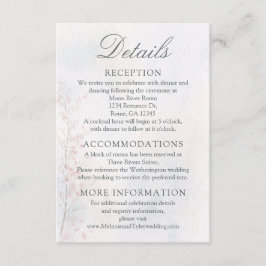 Cartão De Informações Elegant Cherry Blossom Wedding Details Card