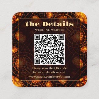 Cartão De Informações Elegant Classic Boho Modern Gold #901 Wedding