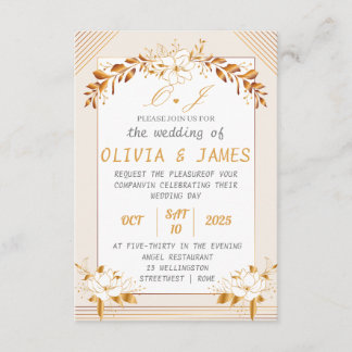 Cartão De Informações Elegant Customizable Wedding Enclosure Card