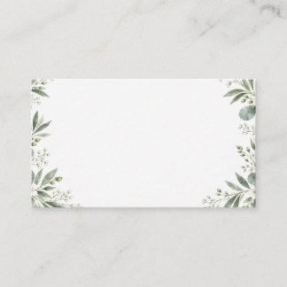 Cartão De Informações Elegant Eucalyptus Botanical Wedding Enclosure Car