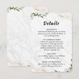 Cartão De Informações Elegant Floral Wedding Enclosure Card 
