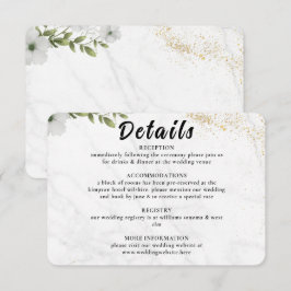 Cartão De Informações Elegant Floral Wedding Enclosure Card 