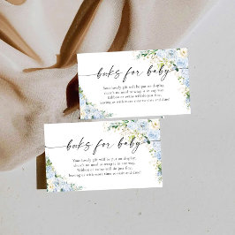 Cartão De Informações Elegant Light Blue Books For Baby Enclosur