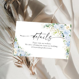 Cartão De Informações Elegant Light Blue Details Enclosure Card