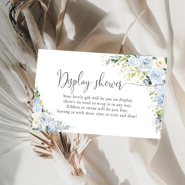 Cartão De Informações  Elegant Light Blue Display Shower Enclosure Card (Criador carregado)