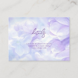 Cartão De Informações Elegant Light Purple Lilac Flowers Wedding