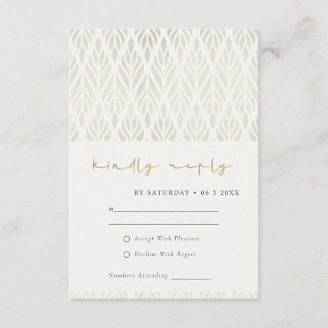 CARTÃO DE INFORMAÇÕES ELEGANT MODERN ART DECO WHITE SILVER WEDDING RSVP (Frente)