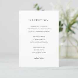 Cartão De Informações Elegant Modern Neutral Wedding