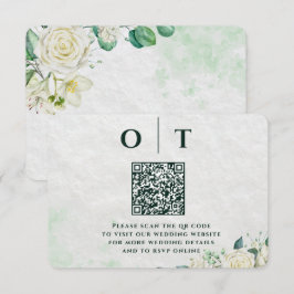 Cartão De Informações Elegant Organic Modern Wedding Enclosure Card