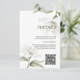 Cartão De Informações Elegant Oriental Magnolia Wedding