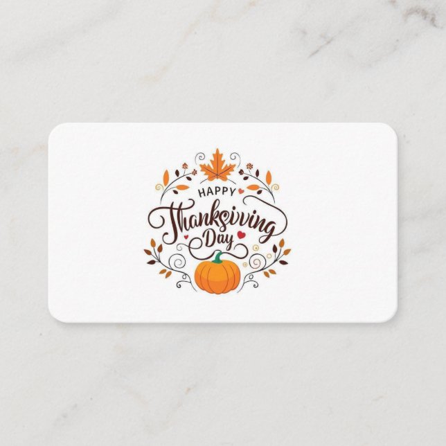 Cartão De Informações Elegant Thanksgiving Day Enclosure Card  (Frente)