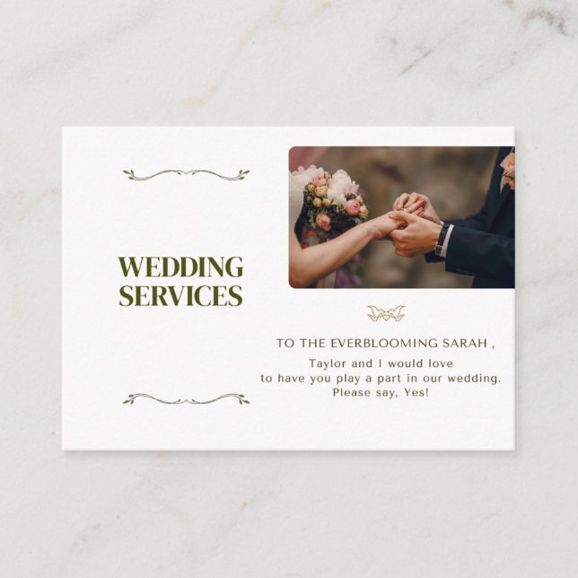 Cartão De Informações Elegant Wedding Services Invitation Flyer | Modern (Frente)