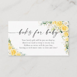 Cartão De Informações Elegant Yellow Books For Baby Enclosure card