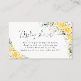 Cartão De Informações Elegant Yellow Display Shower Enclosure Card