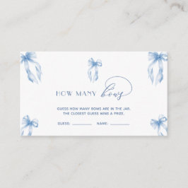 Cartão De Informações Elegante Arco Azul Dusty Adivinha Quantos Arcos Jo