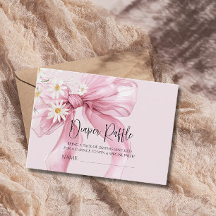 Cartão De Informações Elegante Arco de Rosa Choque Daisy Chuvinha de Beb