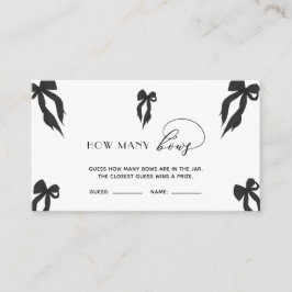 Cartão De Informações Elegante Arco Preto Adivinha Quantos Arcos Jogam