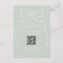 Elegante Arco Sage Green Wedding Details Qr Code