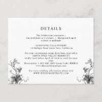 Elegante Black Botanical Deixa Detalhes de Casamen