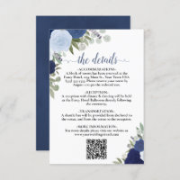 Elegante Blue Boho Detalhes do Casamento Rosas Cód
