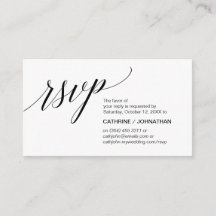 Elegante Clássico, Script Preto, RSVP