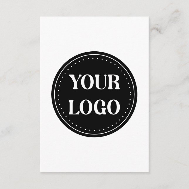 Cartão De Informações Elegante, contemporâneo, polido e personalizável (Frente)