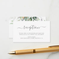 Elegante Eucalyptus Greenery Dourada Recepção de c