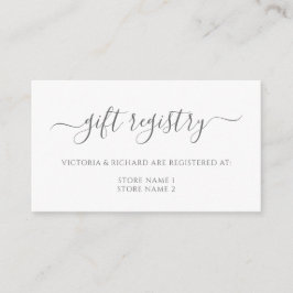 Cartão De Informações Elegante Eucalyptus Greenery Dourado Gift Registro