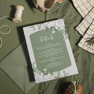 Cartão De Informações Elegante Franco Verde Design