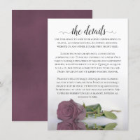 Elegante Mauve Rosa Refletindo Detalhes do Casamen