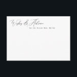 Cartão De Informações Elegante - Mínimos Desejos e placas de conselho<br><div class="desc">Este design elegante apresenta um cabeçalho de script em qualquer cor e seu texto personalizado. Adicione seu texto usando o formulário modelo. Selecione a opção para personalizar ainda mais para alterar estilos e cores de texto.</div>