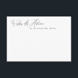 Cartão De Informações Elegante - Mínimos Desejos e placas de conselho<br><div class="desc">Este design elegante apresenta um cabeçalho de script em qualquer cor e seu texto personalizado. Adicione seu texto usando o formulário modelo. Selecione a opção para personalizar ainda mais para alterar estilos e cores de texto.</div>