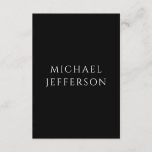 Cartão De Informações Elegante Preto Branco Personalizado Personalizado