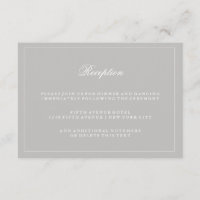 Elegante Recepção de Casamento Cinza Suave