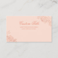 Elegante Rosa Dourado Floral Personalizado
