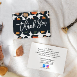 Cartão De Informações Elegante Safari Obrigado pela sua compra