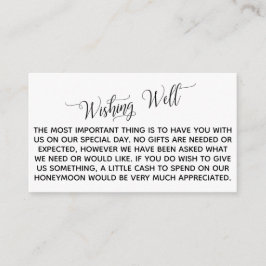 Cartão De Informações Elegante Script Honeymoon Desejar Bem