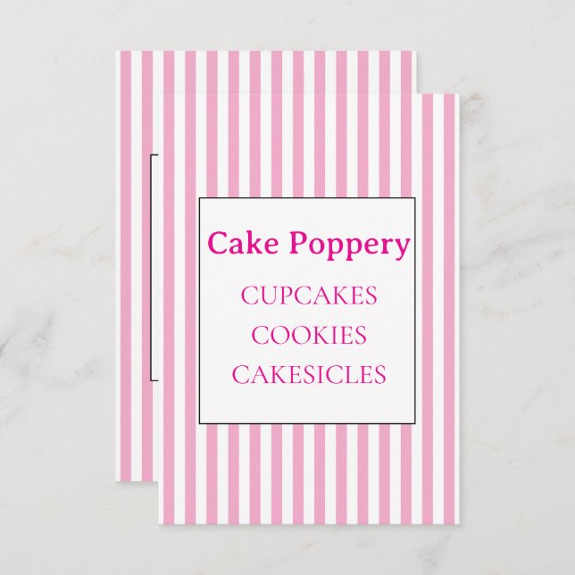 Cartão De Informações Elegante Striped (Frente/Verso)