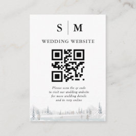 Cartão De Informações Elegante Winter Wonderland Snowflakes