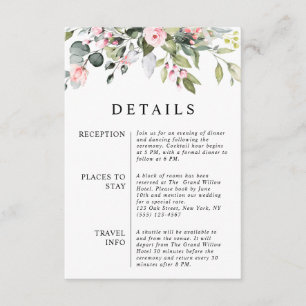 Cartão De Informações Elegantes Folhas de Eucalipto Floral Código QR Cas