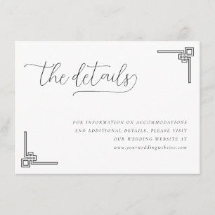 Cartão De Informações Elementos Decorativos Minimalistas Pretos Elegante