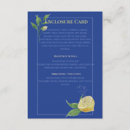 Cartão De Informações Enchanted Blue Lemon Blossom Wedding