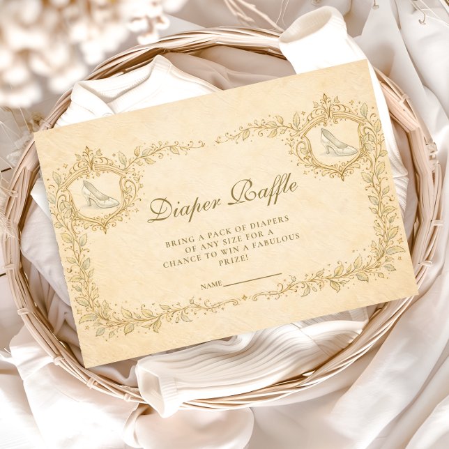 Cartão De Informações Enchanted Storybook Diapper Raffle (Criador carregado)