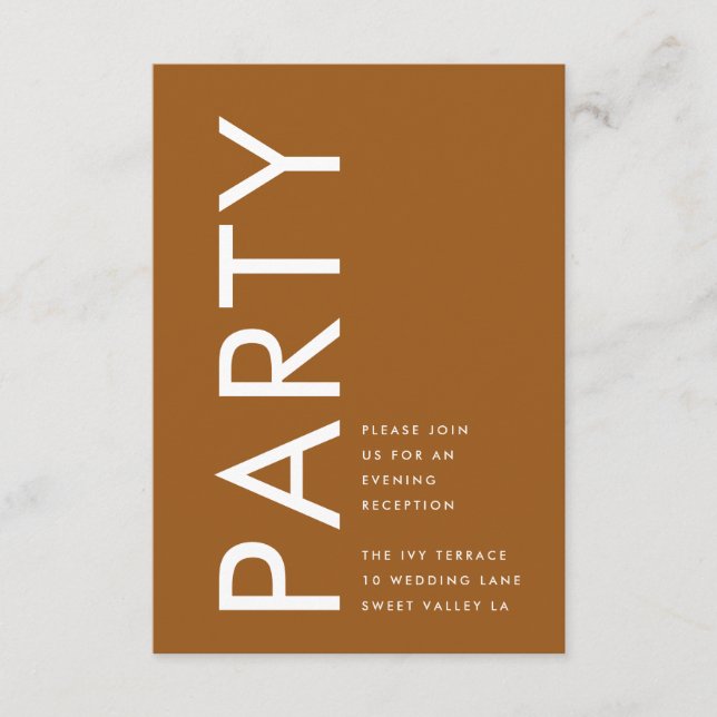 Cartão De Informações Encl De Casamento Simples Monograma Grande Bold Ul (Frente)